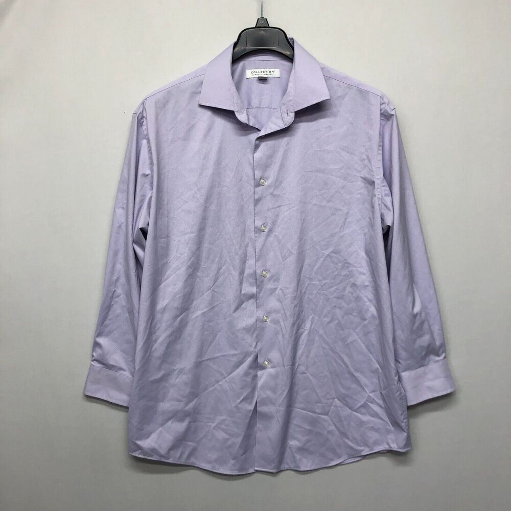 Collection by Michael Strahan Men Button Shirt Top Plaid Size 17 32/33 B258 -19